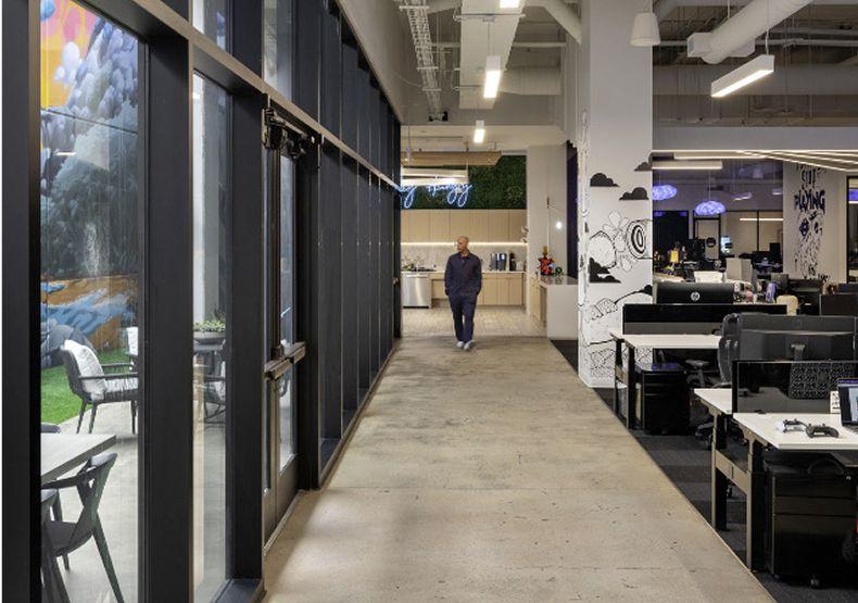 studio with desks and big windows
